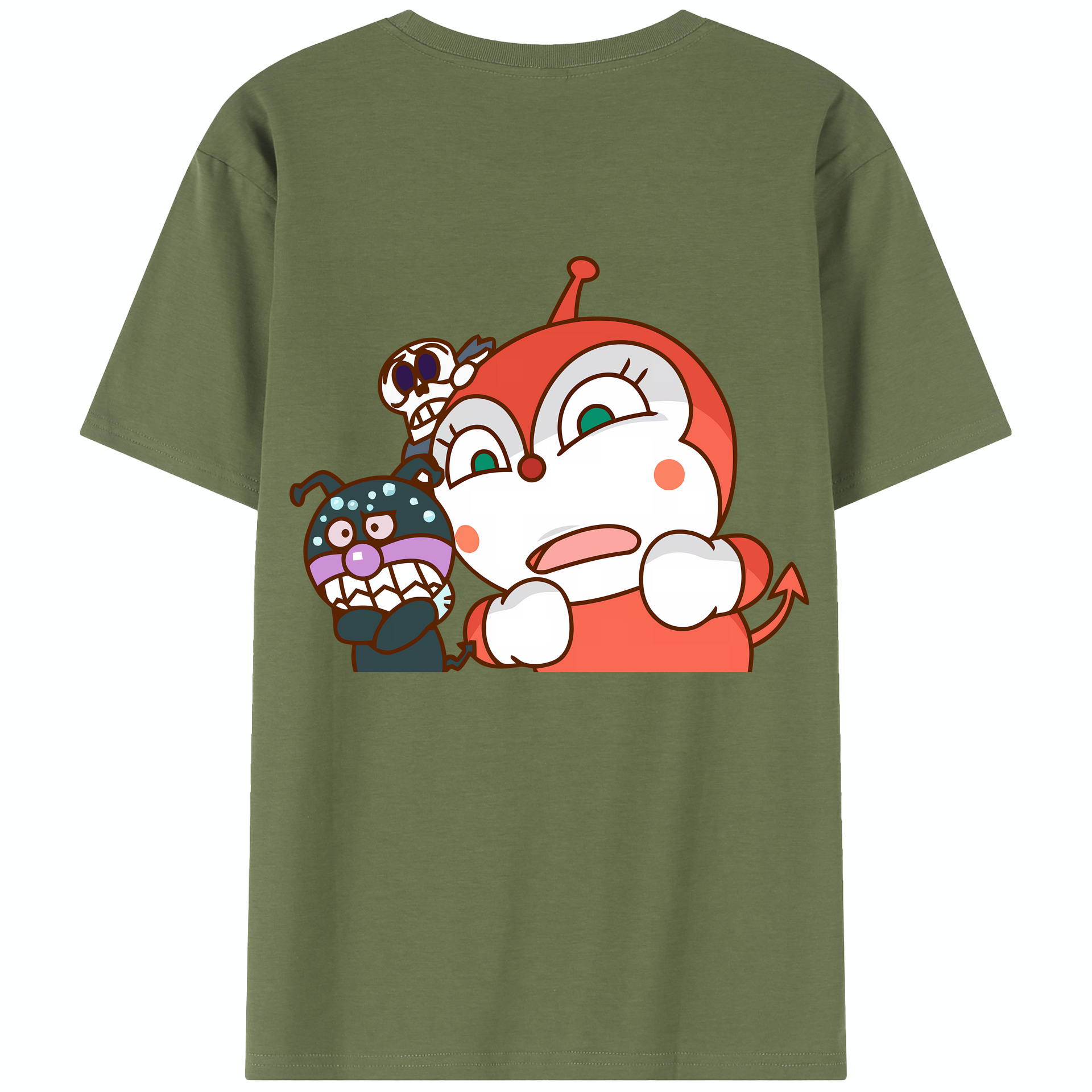（画像用） アンパンマン Anpanman 綿100％半袖Tシャツ（背面プリント）
